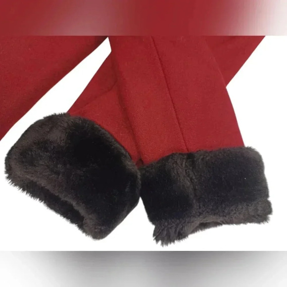 💥 HOST PICK💥 Le Château EUC Vintage Wool Blend Cranberry Wine  Coat Size Large - Picture 8 of 12